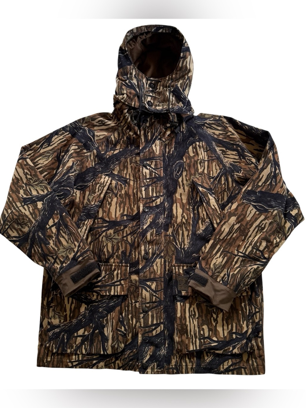 Browning Mossy Oak Hydro Fleece Gore-Tex Hooded Camo Hunting Jacket Men’s Large